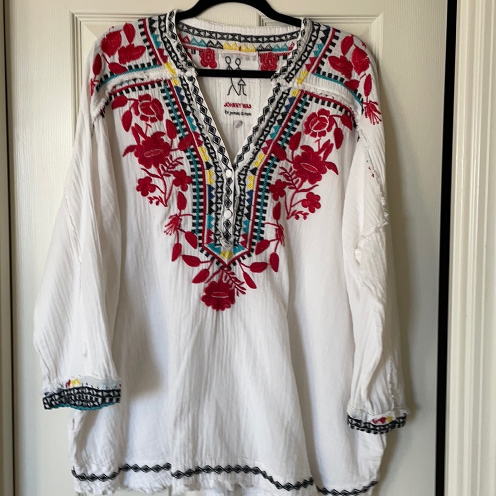 Johnny Was Gauze Blouse